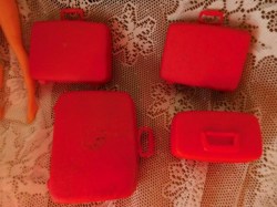 red luggage